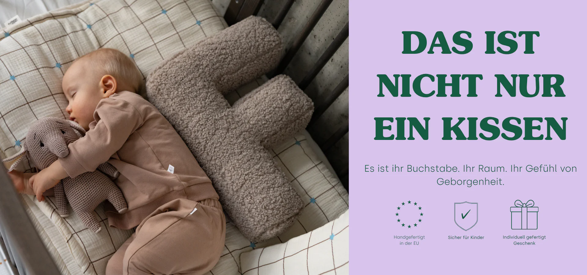 Kuschelige Buchstaben für Ihr Zuhause